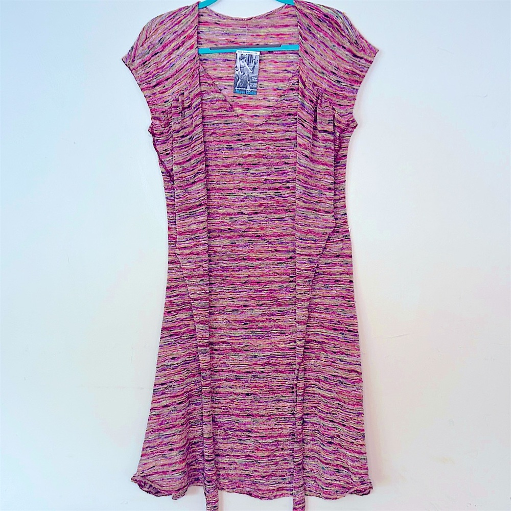 SHARON LONDON Designer Midi Dress Marled Pink and Purple - Picture 9 of 9